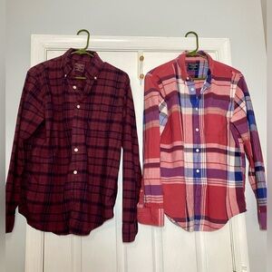 A&F Men's Plaid Button-Down Shirt - Red and Blue and blk & burgundy